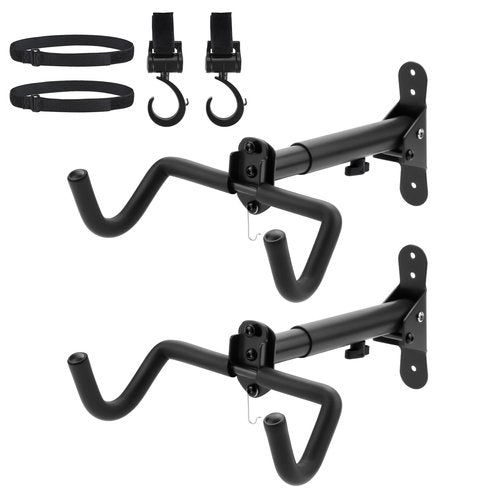 Auwey 2PACK Bike Rack Garage Bike Wall Mount Bicycle Wall Hanger Bike Hook Bike Storage Rack for Indoor Storage Bike Horizontal Hanger Bicycle Wall Mount Bicycle Wall Rack