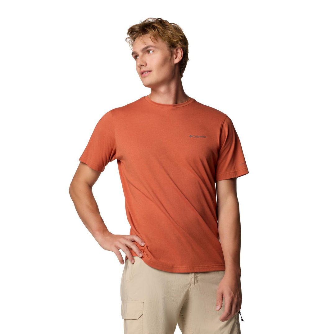 Columbia Mens Thistletown Hills Short Sleeve T-Shirt, Tuscan Heather, 1X