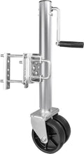 MaxxHaul Trailer Jack - 1500 lbs Capacity with 11-1/2" Lift, Swing-Back Design & Dual 6" Wheels | Bolt-On for Utility & Boat Trailers