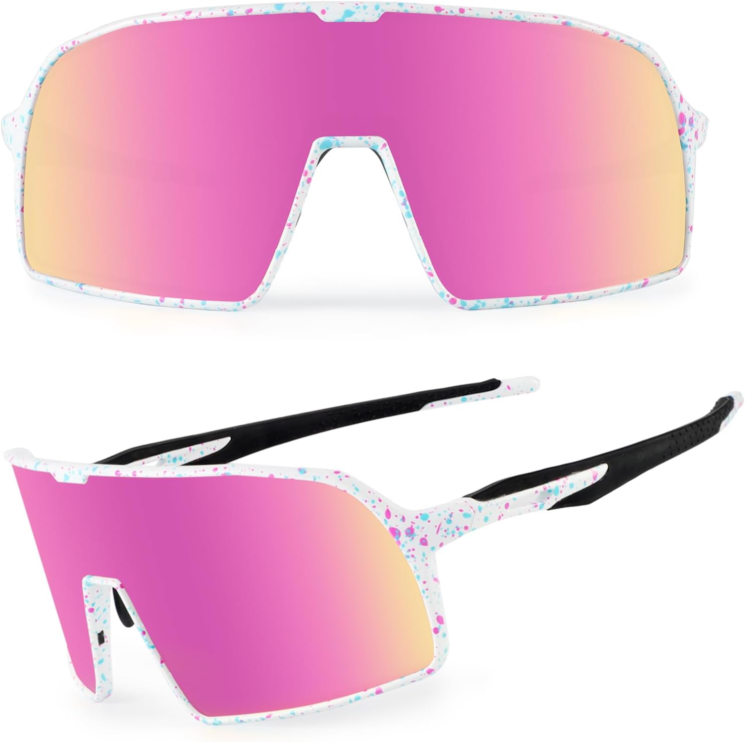 Ukoly Cycling Glasses - HD Lens Sports Sunglasses with UV400 Coating for Men & Women | 650 Size
