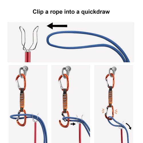 KAILAS Stick Clip Up Rock Climbing Quickdraws Carabiners Climbing Accessories Grabber Reacher Tool Lightweight Extendable