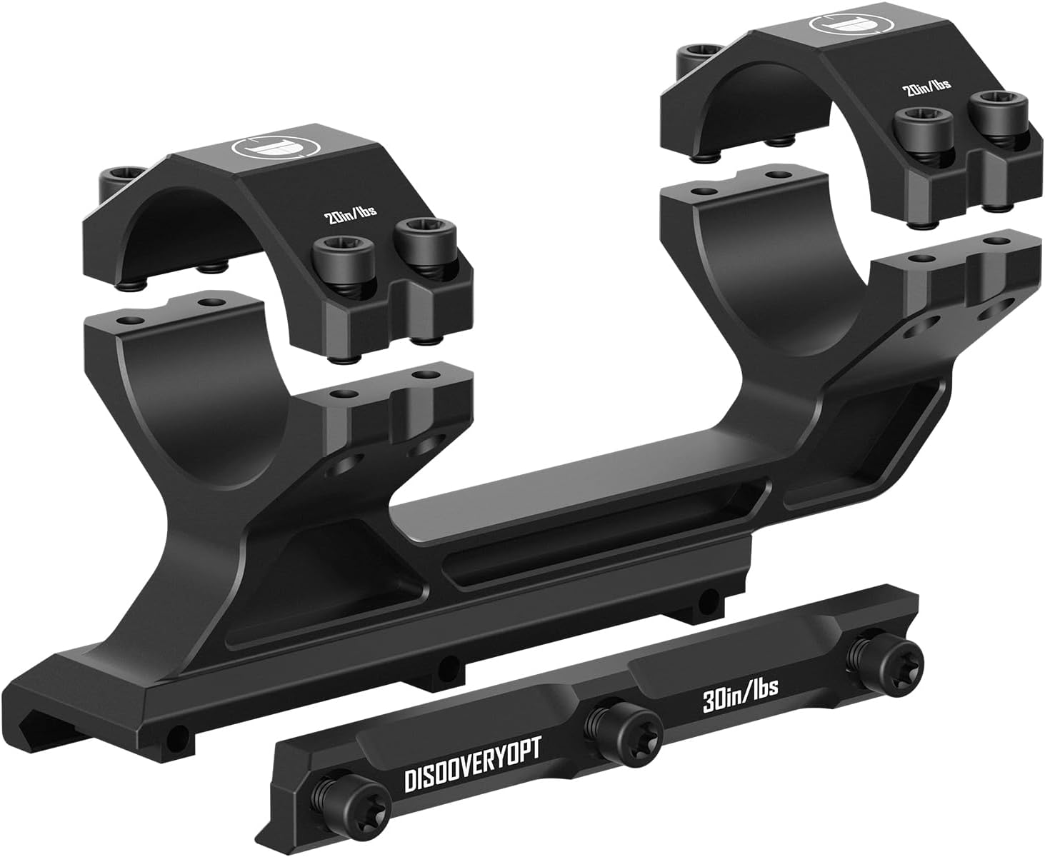 One-Piece High Precision Scope Mount by [Brand Name] - 20 MOA Cantilever for 34mm/30mm Tubes | Shockproof Design