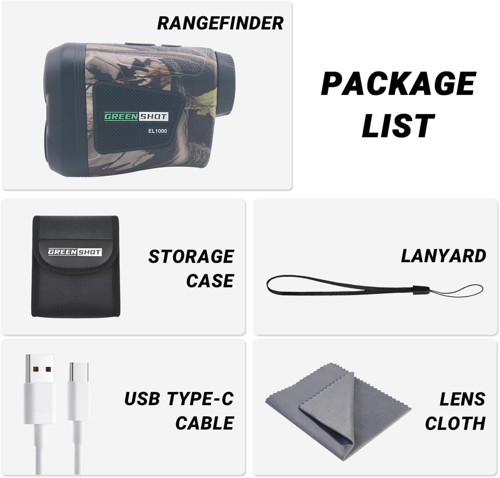 Range Finder for Hunting - 1200 Yards Waterproof Golf Rangefinder with Slope Switch & Flag Lock