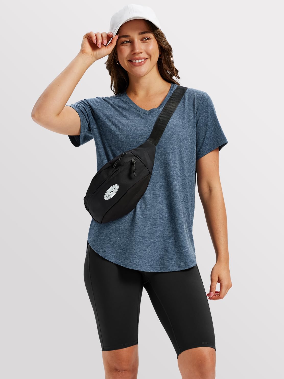 Skiennix V Neck T-Shirts for Women - 4 Pack of Casual Short Sleeve Tees in Plus Size, Plain Summer Styles