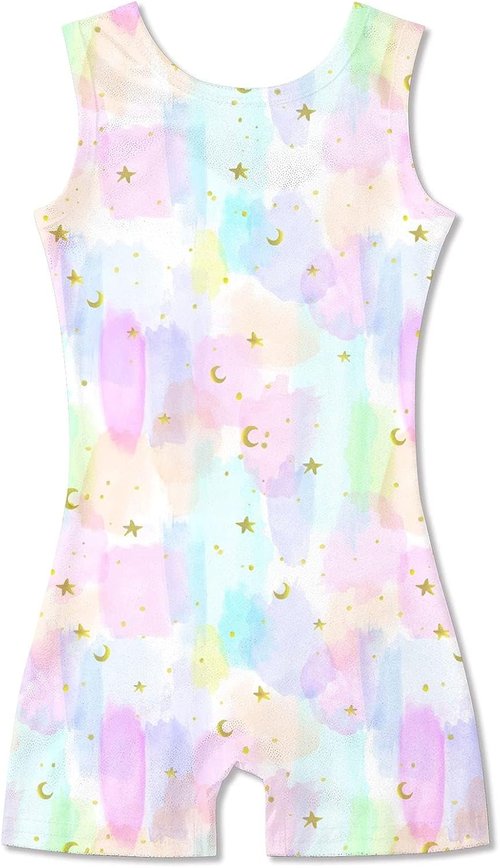 Idgreatim Gymnastics Leotards for Girls - Sparkly Biketards & Unitards | Ages 2-10, Athletic Tumbling Outfit