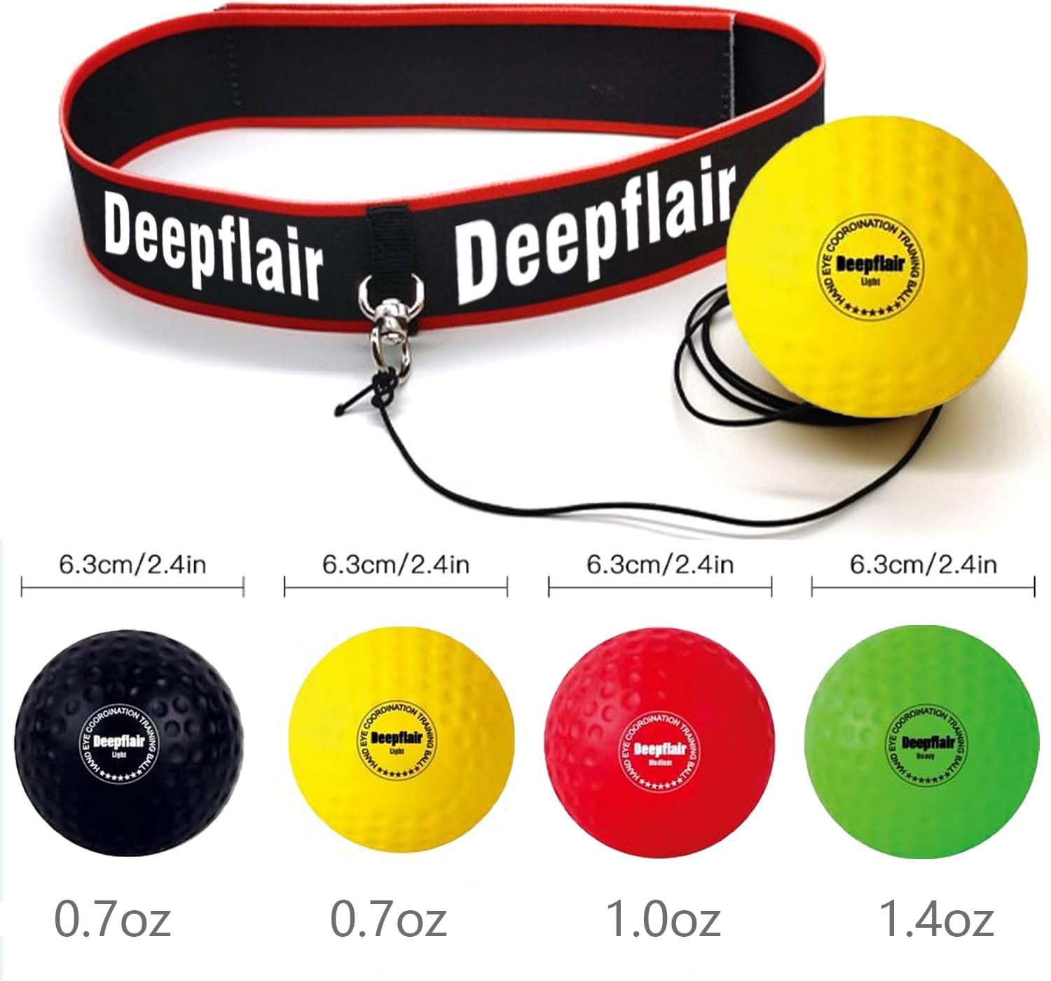 Skiennix Boxing Reflex Balls Set - Adjustable Headband for Enhanced Speed & Hand-Eye Coordination | 4 Pcs
