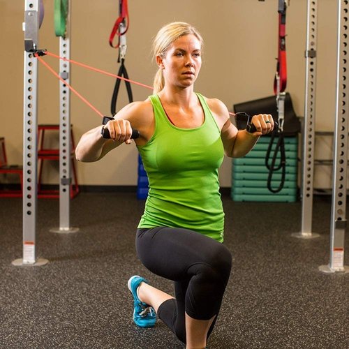 Power Systems Double Cords are V-Shaped with 2 Padded Handles and 1 Anchor, Resistance Band Level: Heavy, Light Blue, 36 Inches, (84655),Purple