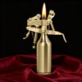 KAMBOLLY The Capitol Lighter, Vintage Trench Lighter Antique Kerosene Fluid Refillable Copper Lighters, Replica Classic Unique Table Lighters Collection Gift for Man Dad (Fuel Not Included)