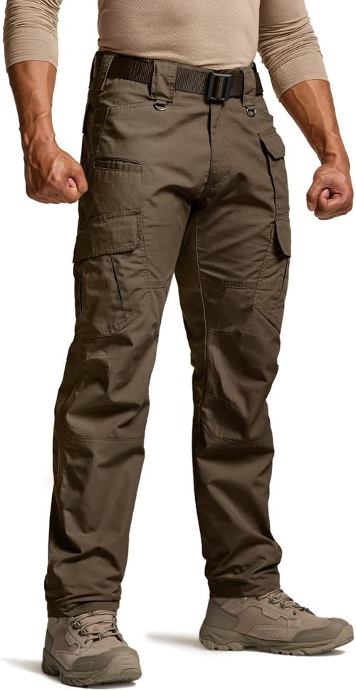CQR Men's Tactical Pants - Lightweight Water-Resistant Ripstop Cargo Design | Ideal for Hiking & Outdoor Work