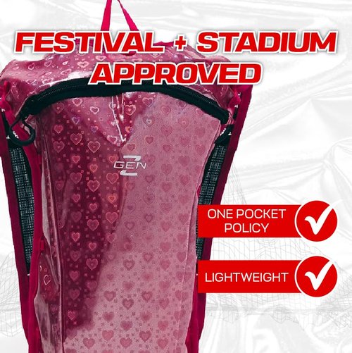 RAVERUNNER® Clear Hydration Pack – Festival-Approved Hydration Backpack Clear with 2L Bladder – Lightweight Clear Water Backpack for Festival Entry – Bounce-Free Clear Hydropack for Raves