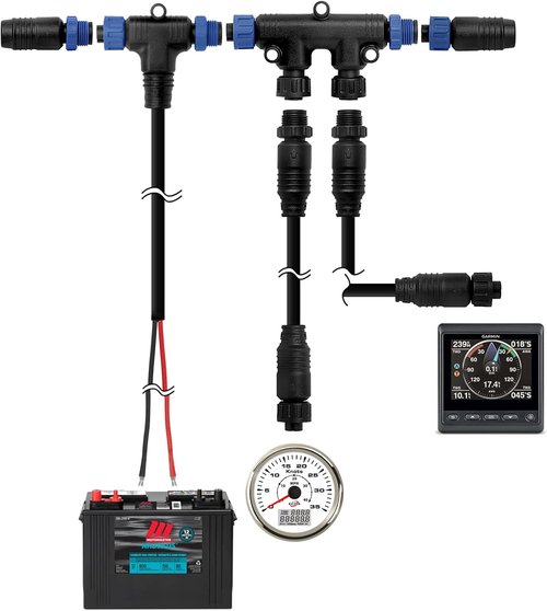 NMEA 2000 Starter Kit - Marine Grade Network Cables & Accessories for Lowrance, Simrad, Garmin