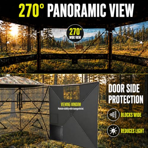 PZT Hunting Blind with 3 Shooting Heights & Built-in Storage for Deer Hunting