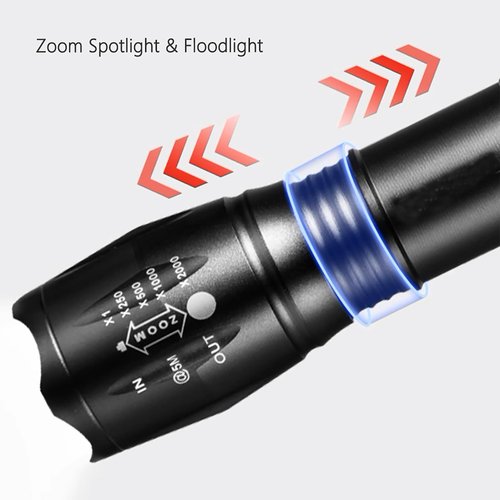 BUDUY Rechargeable UV Flashlight 395nm, Portable Blacklight LED Torch with White Light Combo, Pet Urine Detector for Dog Cat Pee, Stepless Dimming, USB-C Charging, Waterproof