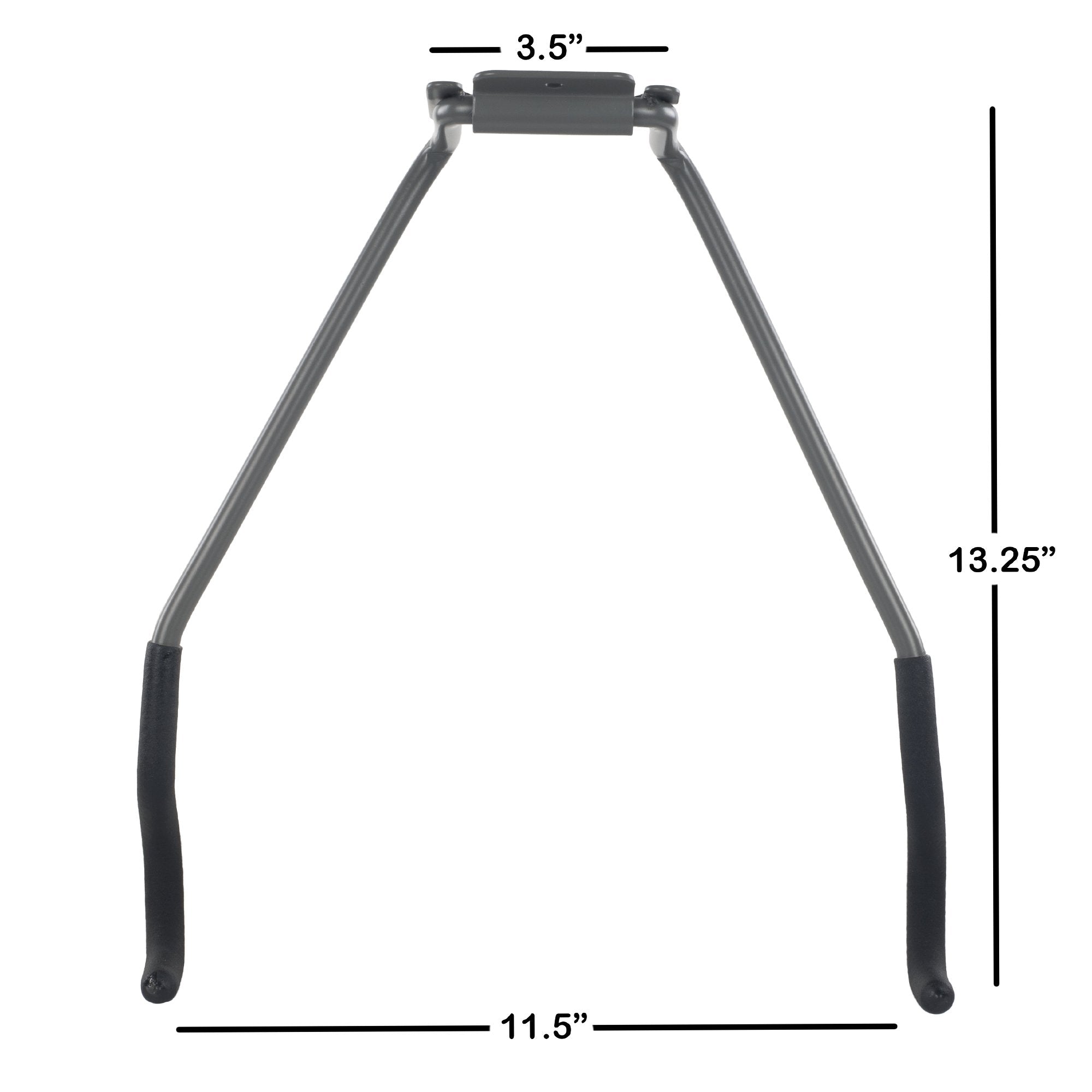 Stalwart Bike Wall Mount - EVA Foam Padded Bicycle Hooks with 50lb Capacity - Flip-Up Garage Bicycle Rack for Mountain, Road, and Kids Bikes by Rad Sportz, Silver, Black