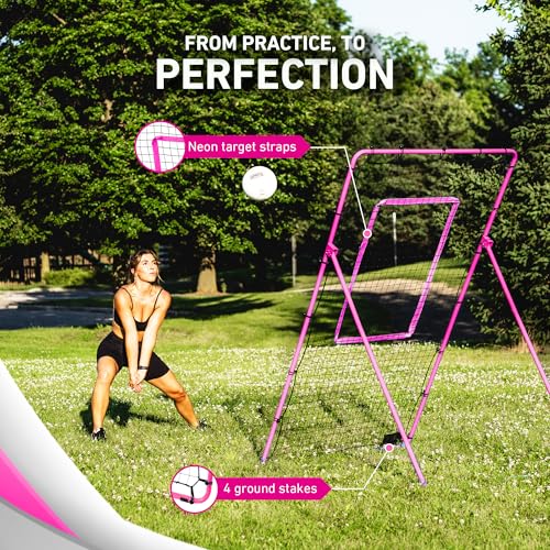 Velocity 7x4 ft Volleyball Rebounder Net with Adjustable Angles & Steel Frame