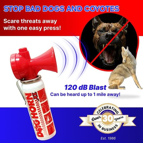 Dog Horn XL - Original Air Horn for Dogs | Effective Safety Alarm for Hiking, Camping & More!