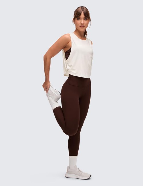 CRZ YOGA Pima Cotton Tank Tops for Women - Loose Fit Sleeveless Athletic Crop Shirts | Ideal for Yoga & Gym
