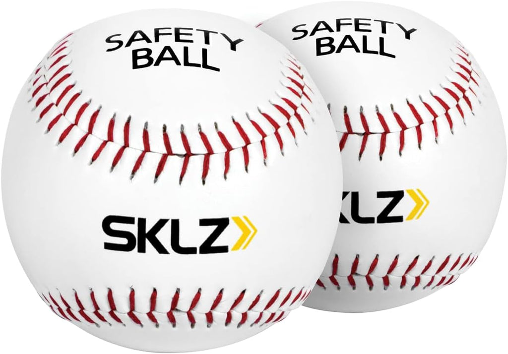 SKLZ Soft Cushioned Safety Baseballs - 2 Pack | White Pearl for Safe Play and Practice