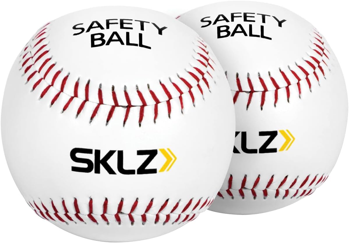 SKLZ Soft Cushioned Safety Baseballs - 2 Pack | White Pearl for Safe Play and Practice