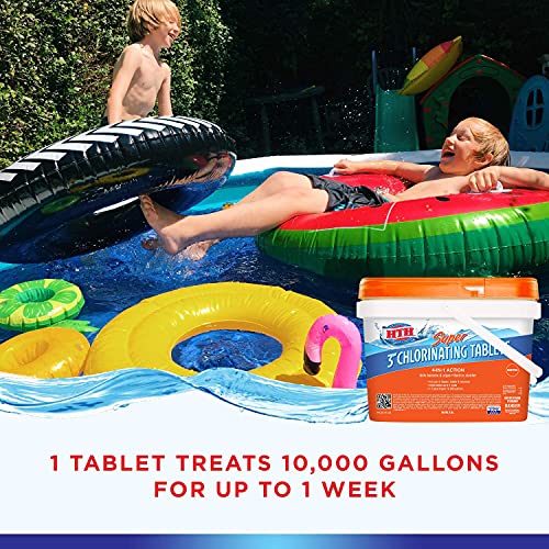 HTH Super 3-Inch Pool Chlorinating Tablets - 8 lbs for Vinyl & Saltwater Pools