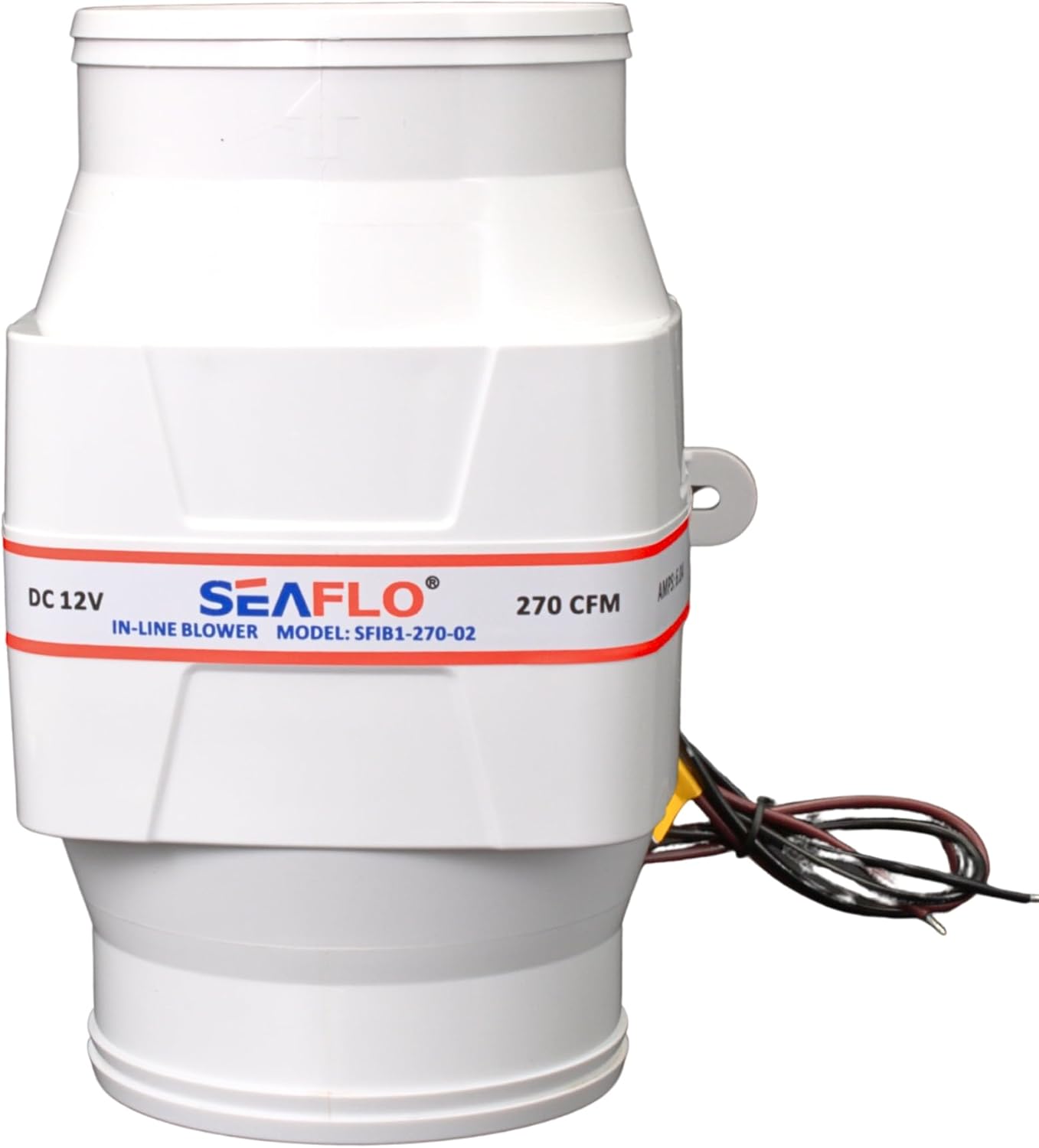 SEAFLO Marine Bilge Air Blowers - Ultra-Quiet 12V Operation | 130-270 CFM for Yacht/Sailboat/Boat - 4-Year Warranty