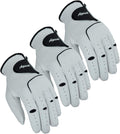 Apical Premium 100% Cabretta Leather Golf Gloves for Men - Stable Grip & Soft Feel | 3-Pack Value Set (Left Hand for Right-Handed Golfers)