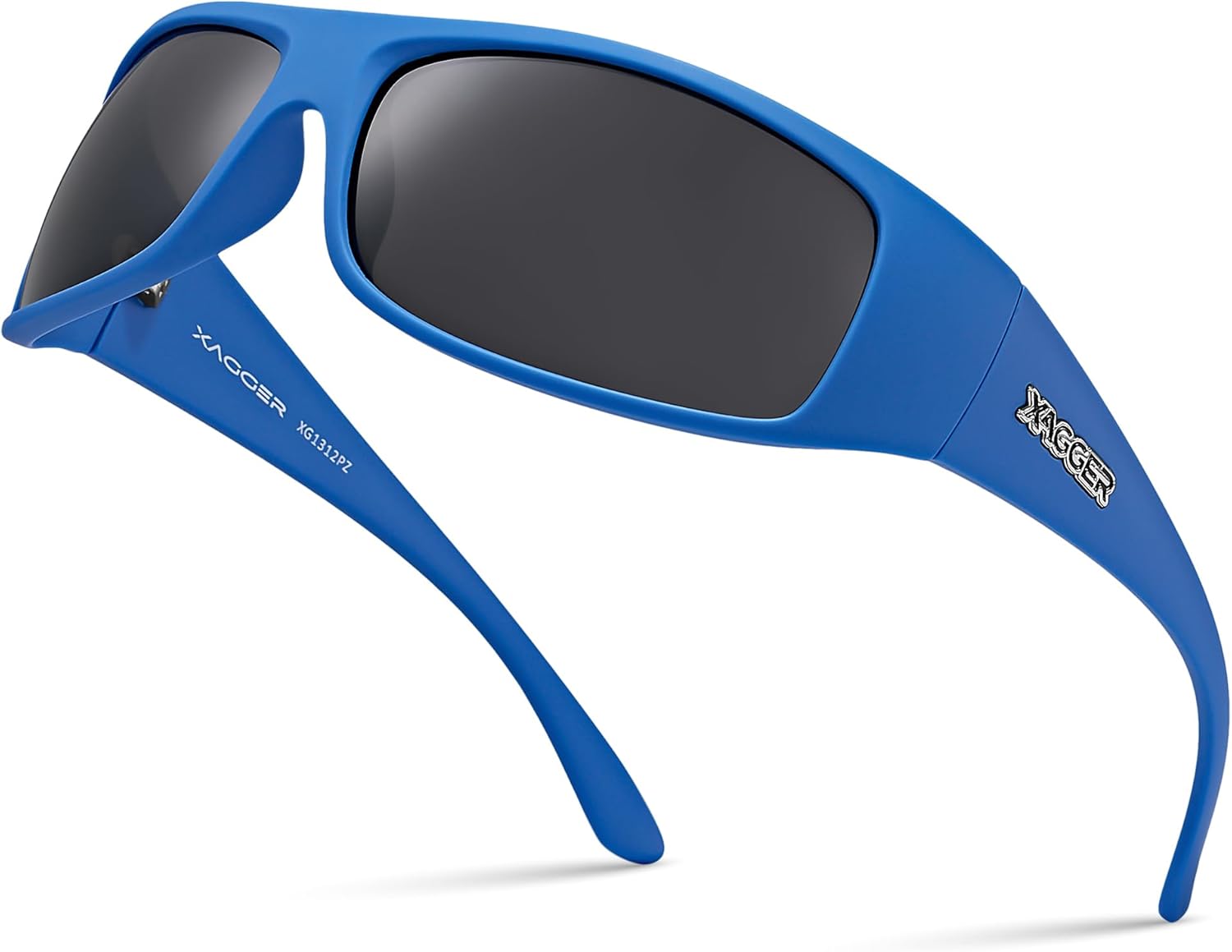 Xagger Sports Polarized Sunglasses - Men's Wrap Around TR90 Frame for Ultimate Sun Protection