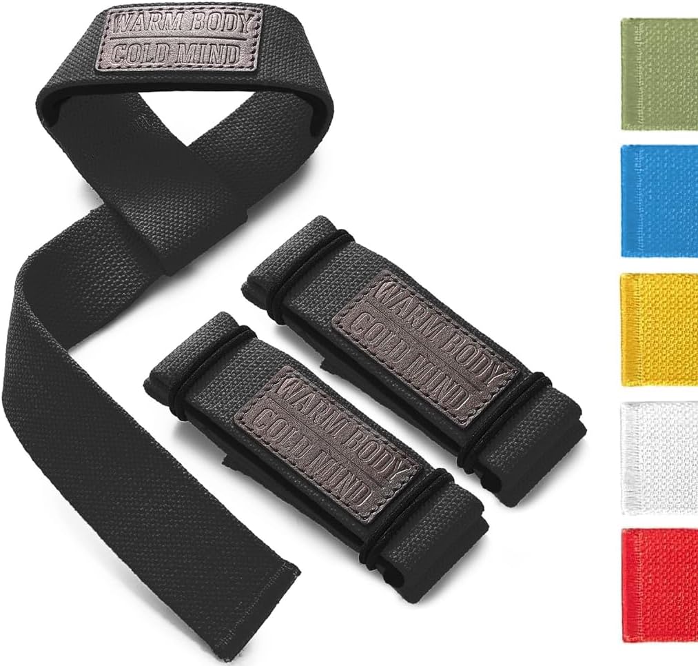 WARM BODY COLD MIND Lasso Lifting Wrist Straps - 770 lb Rated Hand Wraps for Weightlifting & Bodybuilding