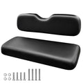 NOKINS Golf Cart Rear Seat Replacement Cushion, Universal Back Seat Cushions for Yamaha/EZGO TXT/RXV/Club Car Precedent/DS, Waterproof Vinyl Leather & Memory Foam, Black