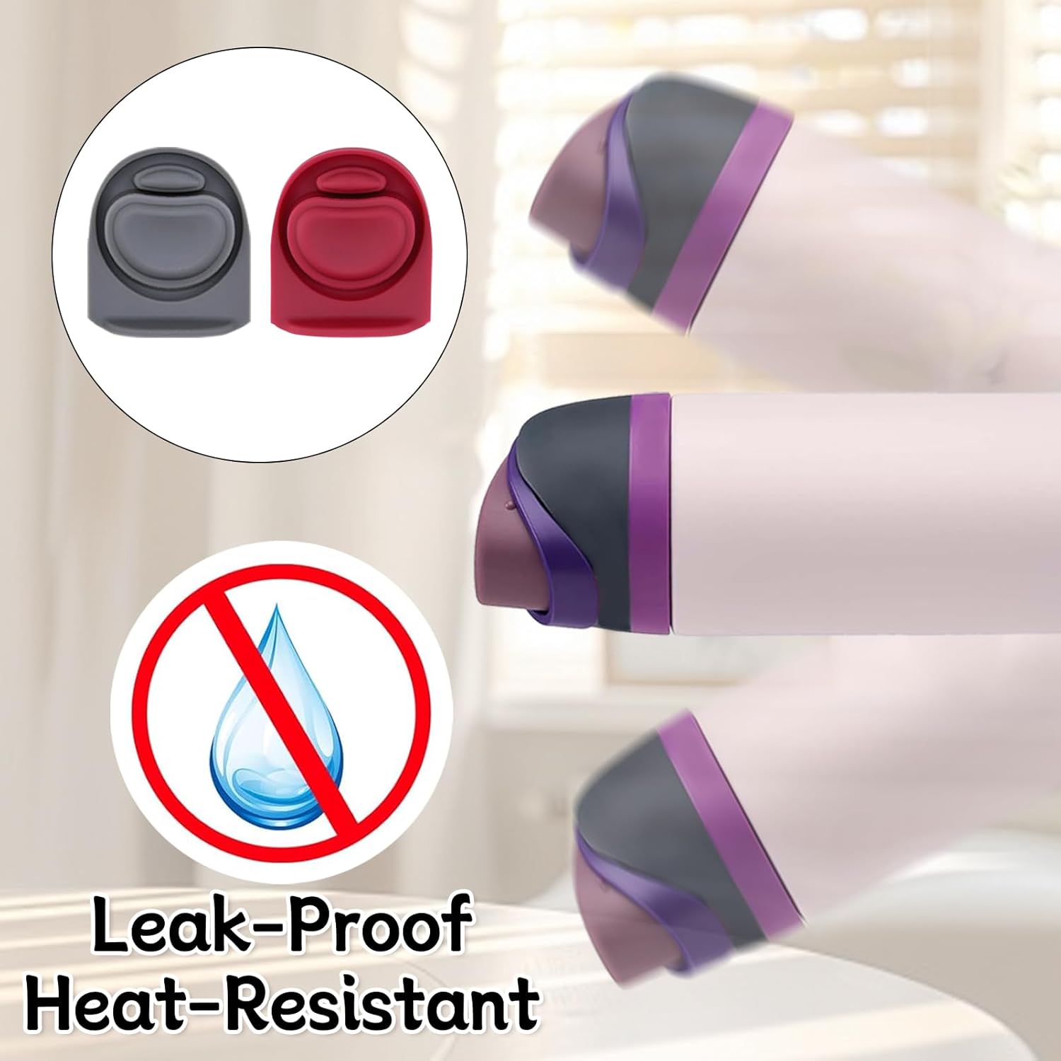 Owala | 2-Pack Replacement Silicone Stopper Seals - Durable Water Bottle Lid Caps for 16-40oz