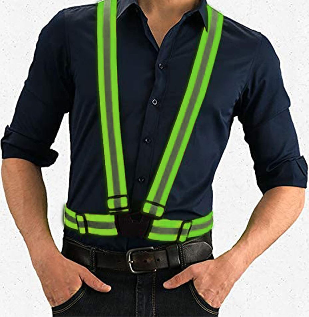 Skiennix Adjustable Running Reflective Vests - High Visibility Safety Gear | 2 Pack for Night Running & Biking