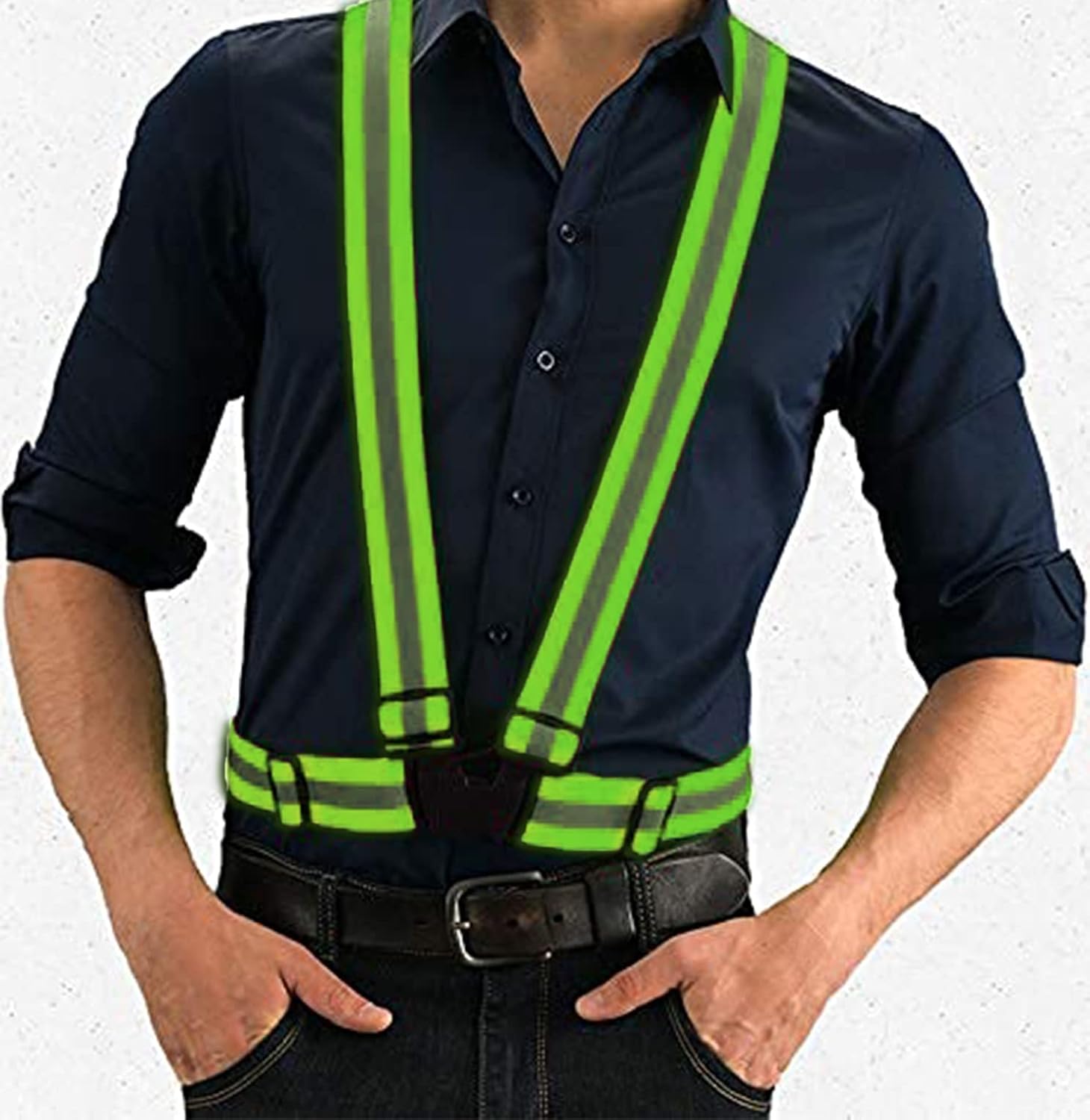Skiennix Adjustable Running Reflective Vests - High Visibility Safety Gear | 2 Pack for Night Running & Biking