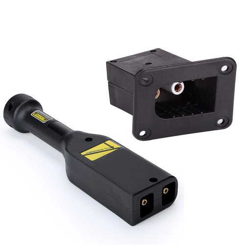 10L0L Golf Cart 36V Powerwise Charger Receptacle & Handle Plug for EZGO TXT 1996-up, OEM# 73063-G01 73063G01 73345-G01 73345G01