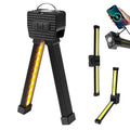 Gym Lamp for Posing, 180 Degree Folding Magnetic Work Light, 7th Gear Dimming, Portable Magnetic LED Flashlight with Hanging Hook, Handheld USB Rechargeable Power Bank Camping Light