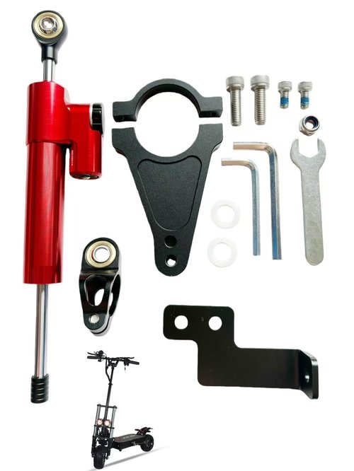Fankeqi Electric Scooter Steering Damper, high-Speed Dual-Drive Electric Scooter Auxiliary Steering Bracket, Suitable for V7/Teewing X5/BOYUEDA/Yume/TIFGALOP Scooter Front Assist kit
