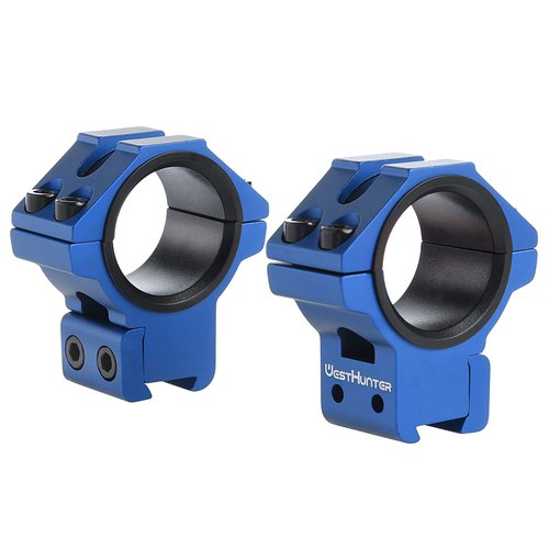 WestHunter Dovetail Scope Rings, 1 in/30 mm Tactical Precision Low Profile Scope Mount | Blue