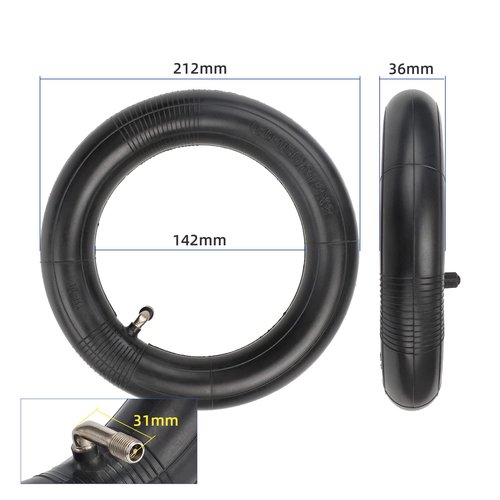 MIMIRACLE 50/75-6.1 Inner Tube for 8.5 inch Rear Tire 8 1/2 x2 Compatible with Gotrax GXL V2 Hiboy S2 Pro Xiaomi M365 Pro 1S MI3 Lite Pro2 Electric Scooters Bent Valve -2 Pack