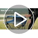 Pink Camping Directors' Chair with Side Table - Heavy Duty Portable Folding Lawn Chair, Supports 400lbs