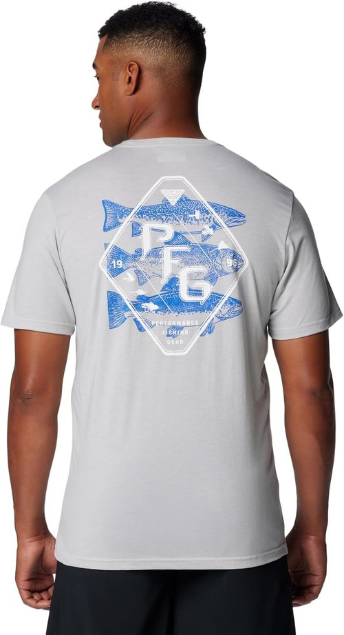 Columbia Men's PFG Tarpon Rise Tech Tee - Lightweight Short Sleeve Fishing Shirt
