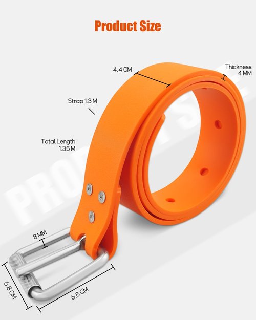 Diving Weight Belt Rubber Weight Belt Fit for Free Diving Spear Fishing Diving Belt 53 Inch, with Quick Release Stainless Steel Buckle