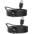 Lamshaw Compatible for YMZ Smart Watch Charger, Charging Replacement Cable Compatible for YMZ DR06, DR03, GTX13, TGW01 Smart Watch (Type C-Black+Black, 2.84mm Charger)