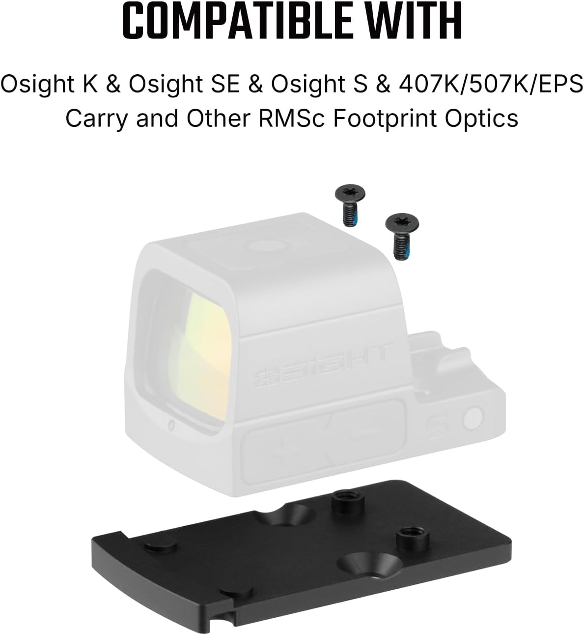 OSIGHT SE 6 MOA Green Dot Micro Sight - Includes RMR to RMSc Adapter Plate for RMR Slide Cut