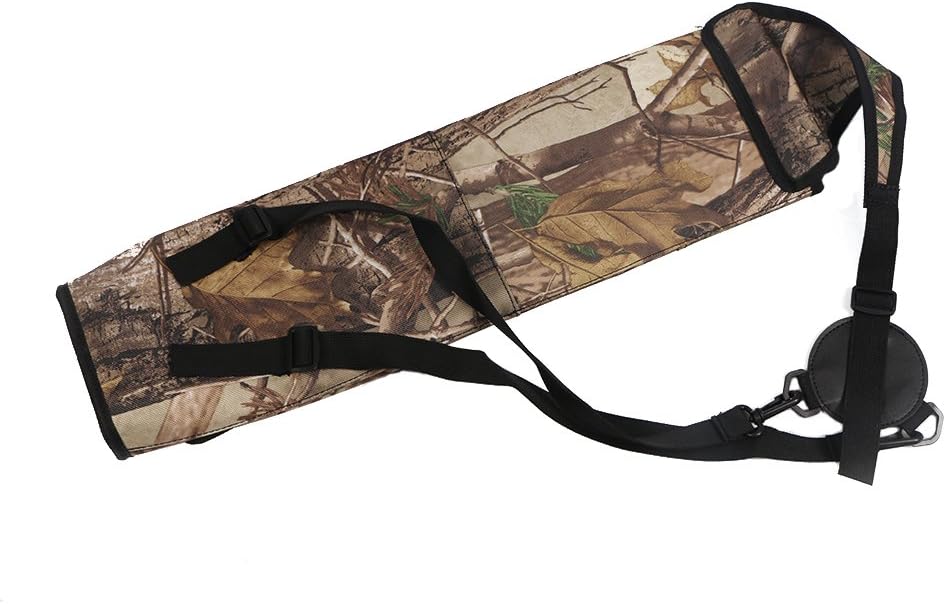 TOPARCHERY Archery Quiver - Durable Canvas Arrow Holder with Front Pockets for Target Shooting