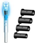 CosiComu Lighted Nocks for Mini Crossbow Bolts - 6PCS with Half-Moon Design & Multiple Diameters