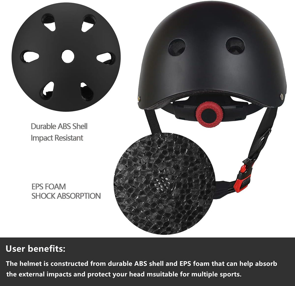 Skiennix Kids Bike Helmet - Adjustable Safety Helmet for Ages 2-14 | Protective Gear Set Included