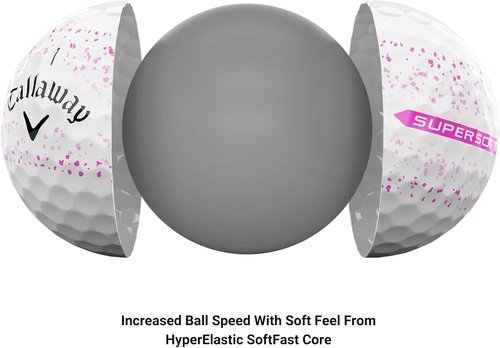 Callaway Golf Supersoft Golf Balls - 2023 Pink Splatter Design for Ultimate Performance