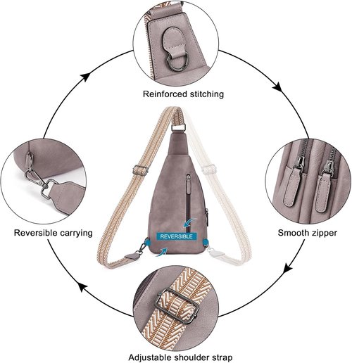 CLUCI Leather Crossbody Bag - Stylish Sling Backpack for Women | Perfect Birthday Gift