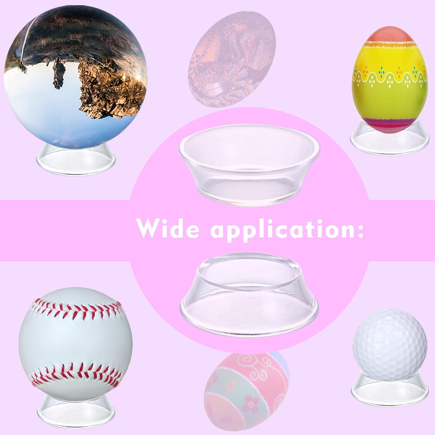Regine Switzerland Baseball Display Holder - 16 Stand Game Balls & Easter Eggs | Reversible Design