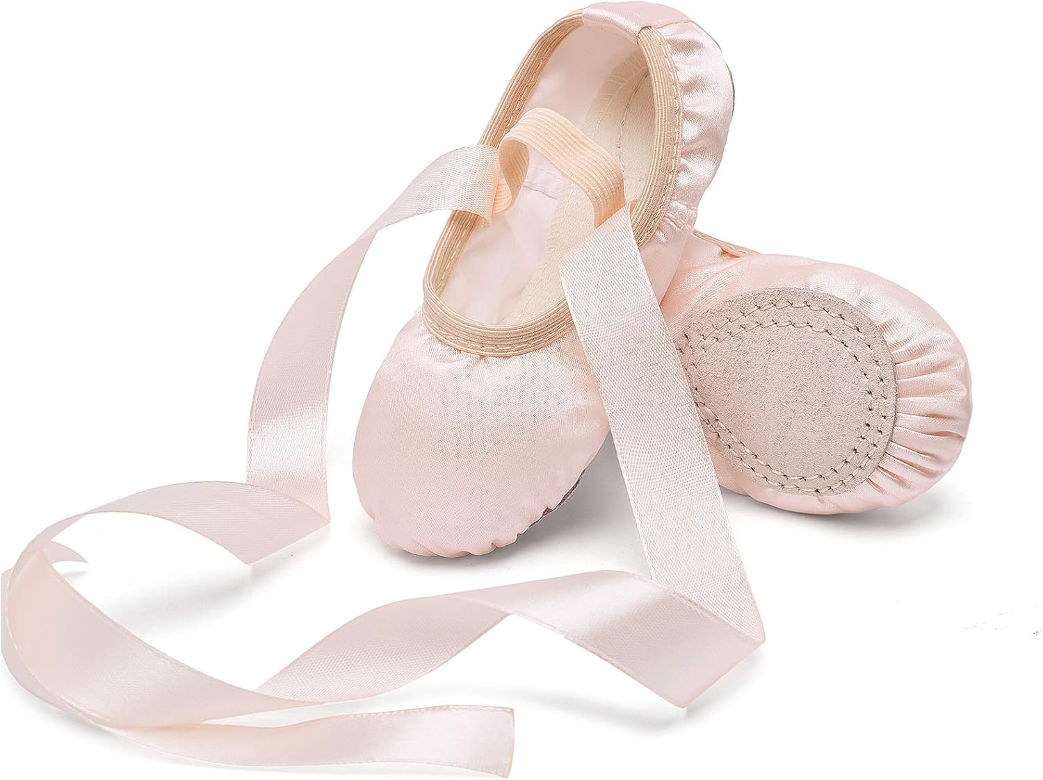 Stelle Ballet Shoes - Satin Ribbons Dance Slippers for Girls | Toddler to Big Kids Sizes