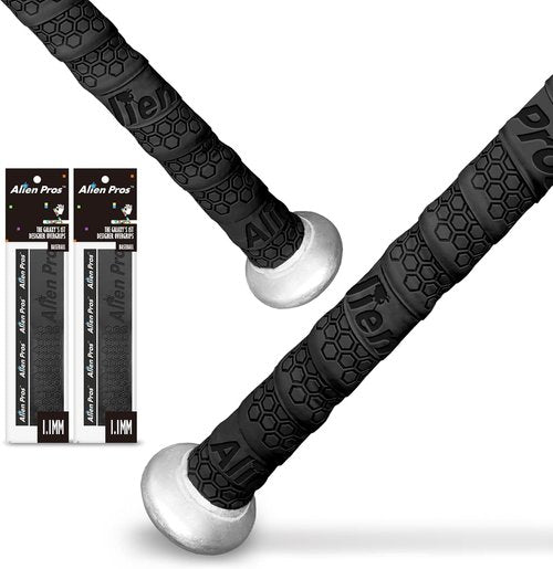 ALIEN PROS Bat Grip Tape - Precut 1.1 mm Pro Feel Baseball Grip Replacement | 2 or 4 Grips Available